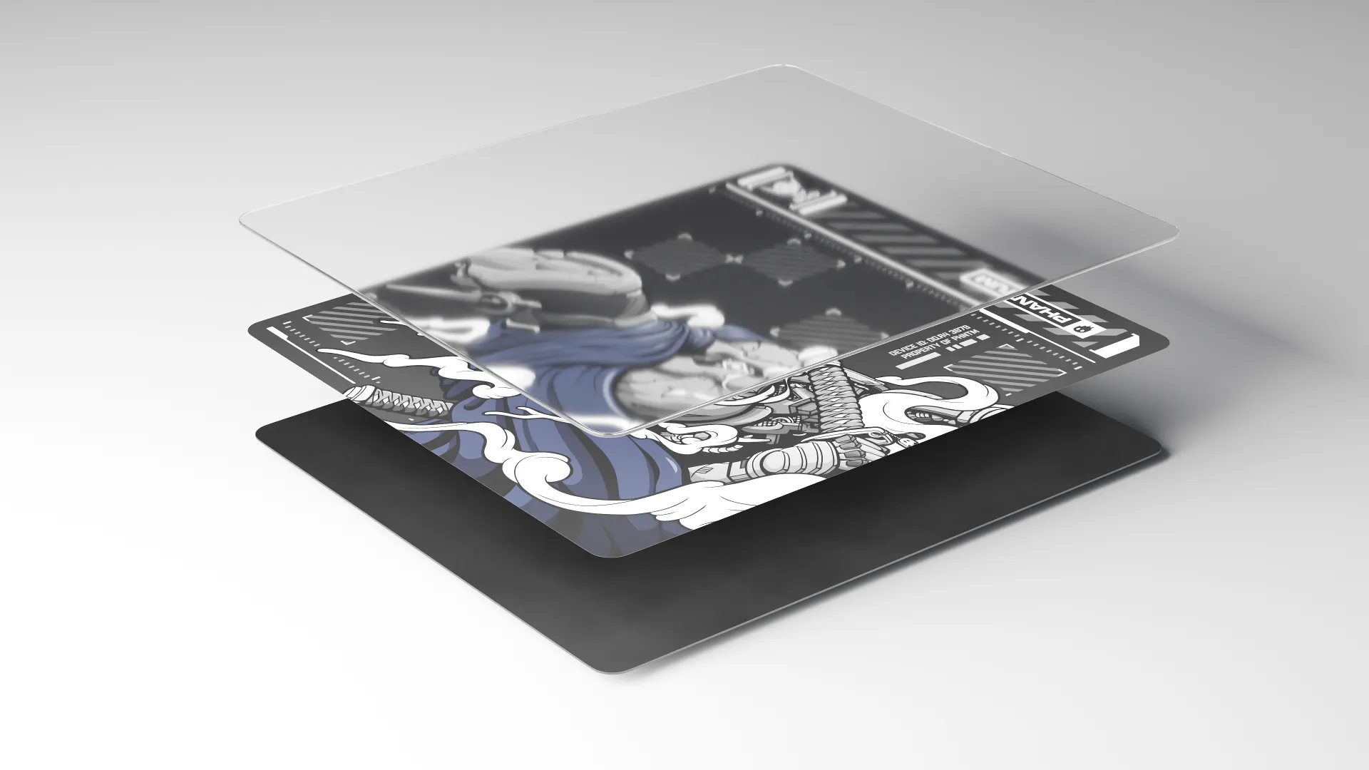 Tapis de souris en verre Phantum visuel 3D